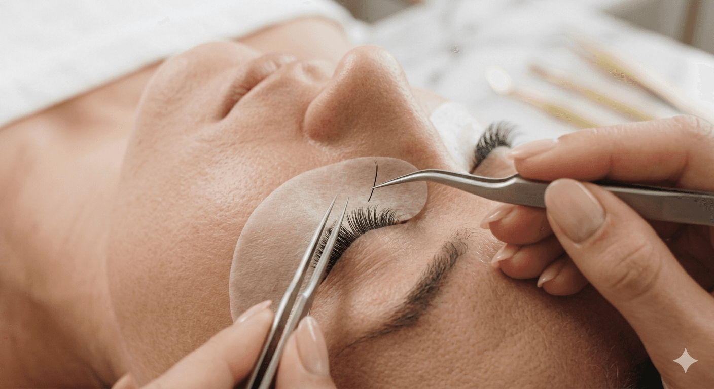 Regard aux extensions de cils volume russe posées à l'institut Beauty'n'Form, à Toulouse
